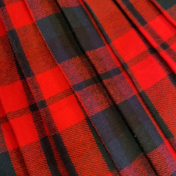 Tartan Scottish Kilt Vintage Wee Scots Hoose Small waist 13”  Green navy red - Picture 7 of 7